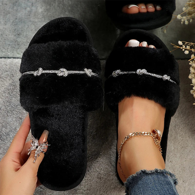 Women's Faux Fur Anti-Slip Indoor Slippers