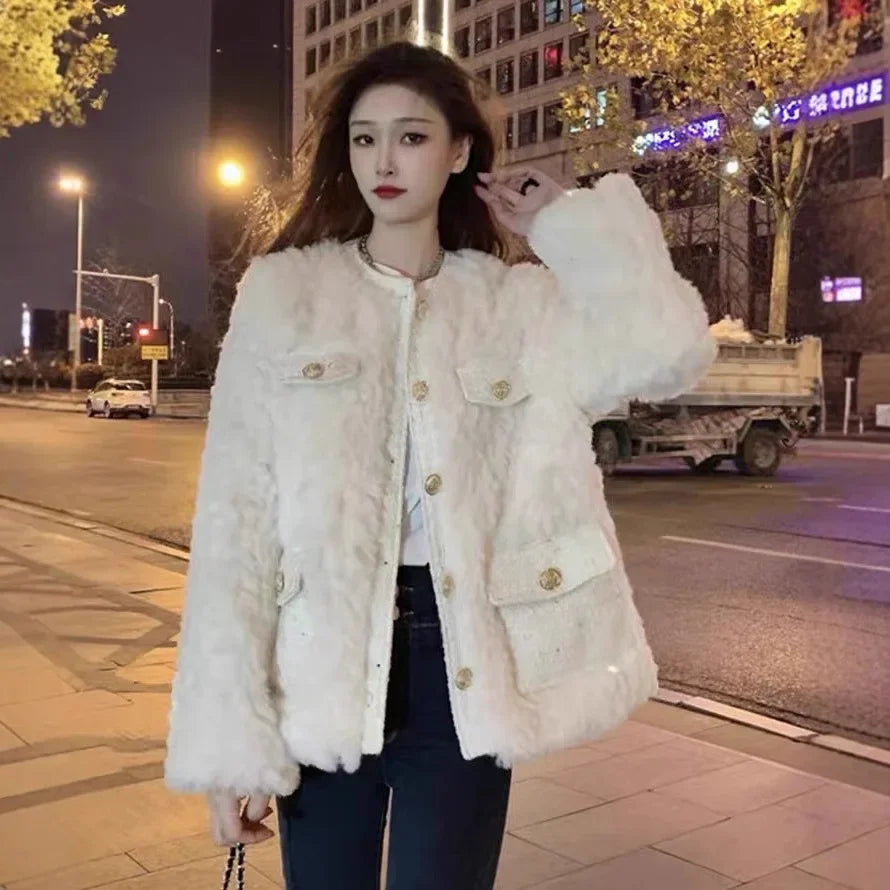 Women's Fleece Lined Thickened Outerwear Jacket