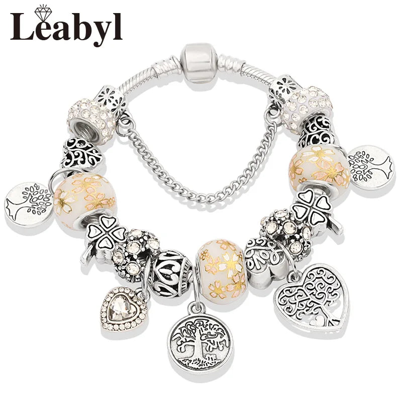 Women's Floral Bead Bracelets