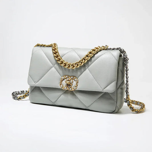 Women's Genuine Leather Crossbody Chain Purse