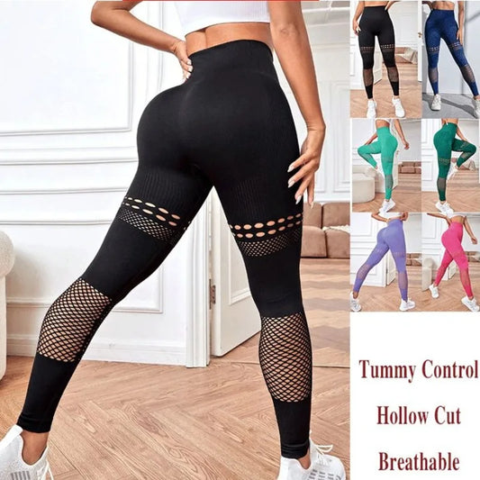 Women's Gradient Hollow Out Leggings