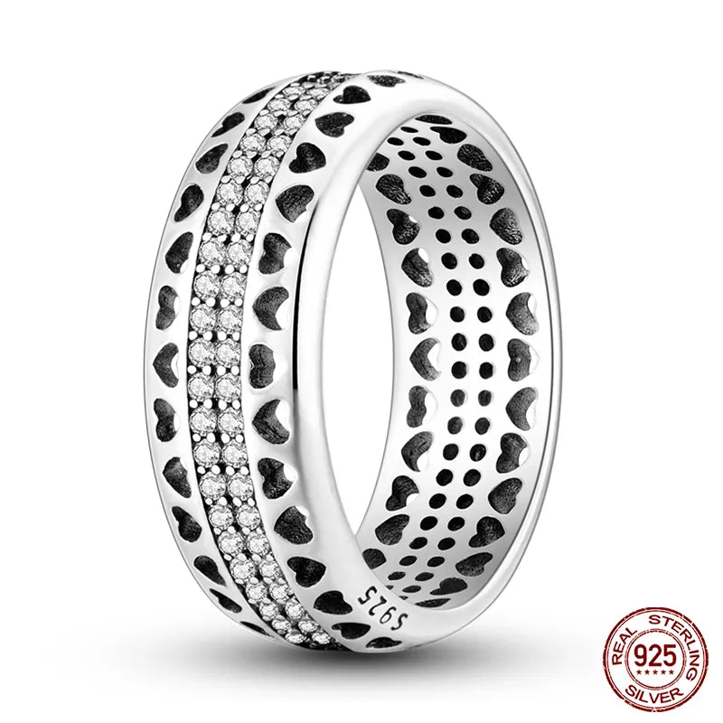 Women's Heart Crown Rings