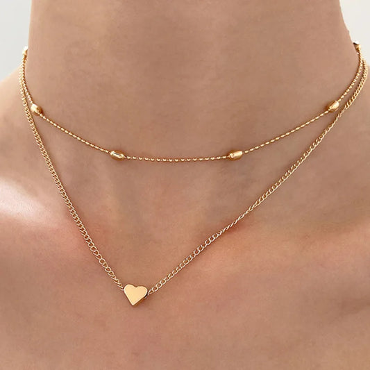 Women's Heart Pendant Bohemian Necklace