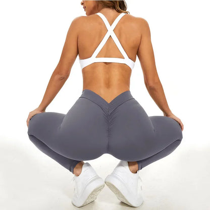 Women's High-Waist V-Back Yoga Leggings