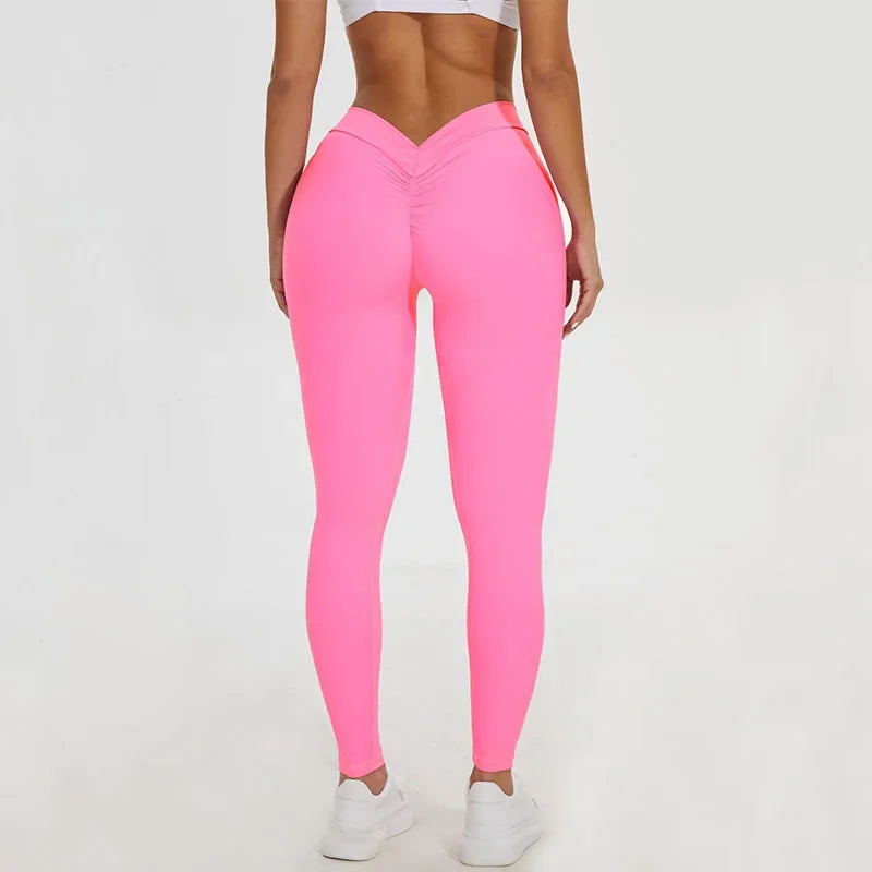 Women's High-Waist V-Back Yoga Leggings