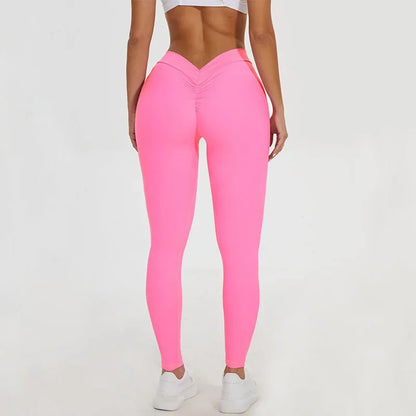 Women's High-Waist V-Back Yoga Leggings