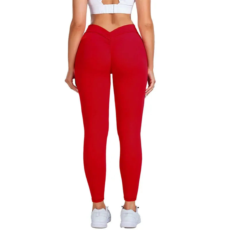 Women's High-Waist V-Back Yoga Leggings