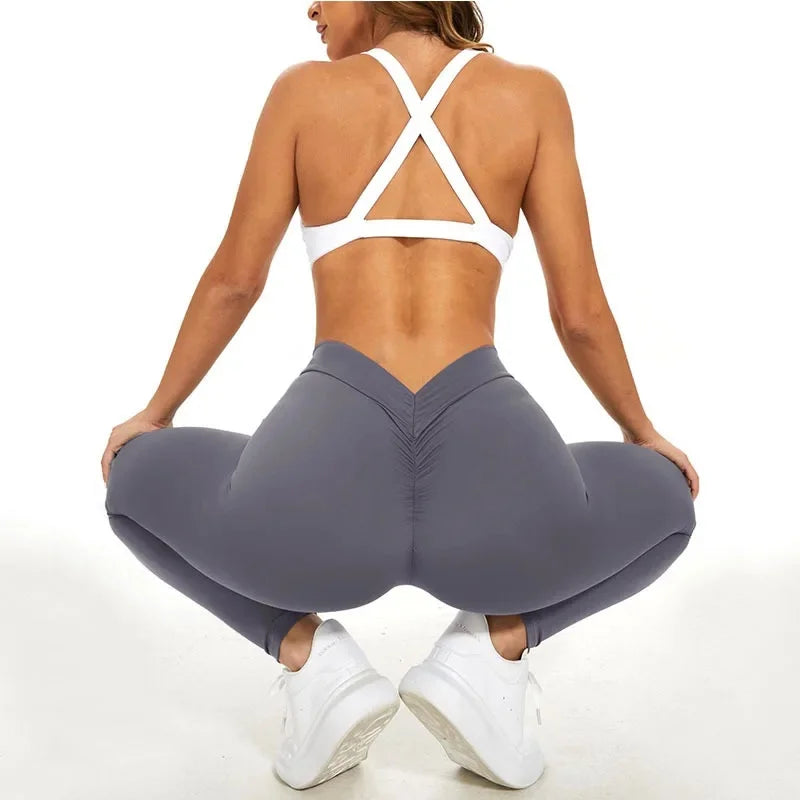 Women's High-Waist V-Back Yoga Leggings