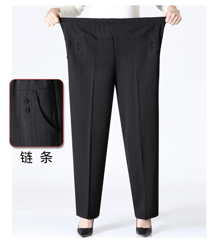 Women's High Waist Elastic Fleece Lined Pants
