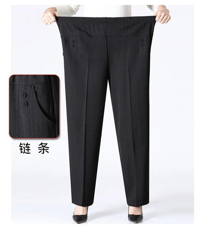 Women's High Waist Elastic Fleece Lined Pants