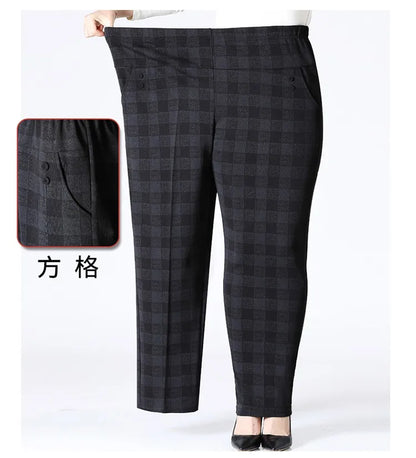 Women's High Waist Elastic Fleece Lined Pants