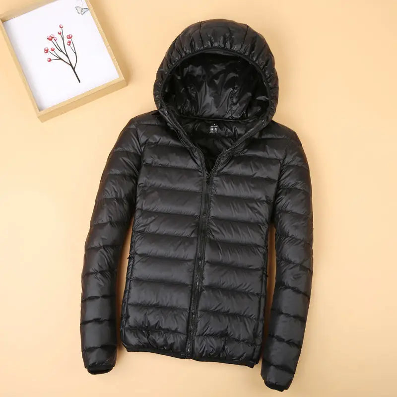 Women's Autumn Winter Hooded down jacket