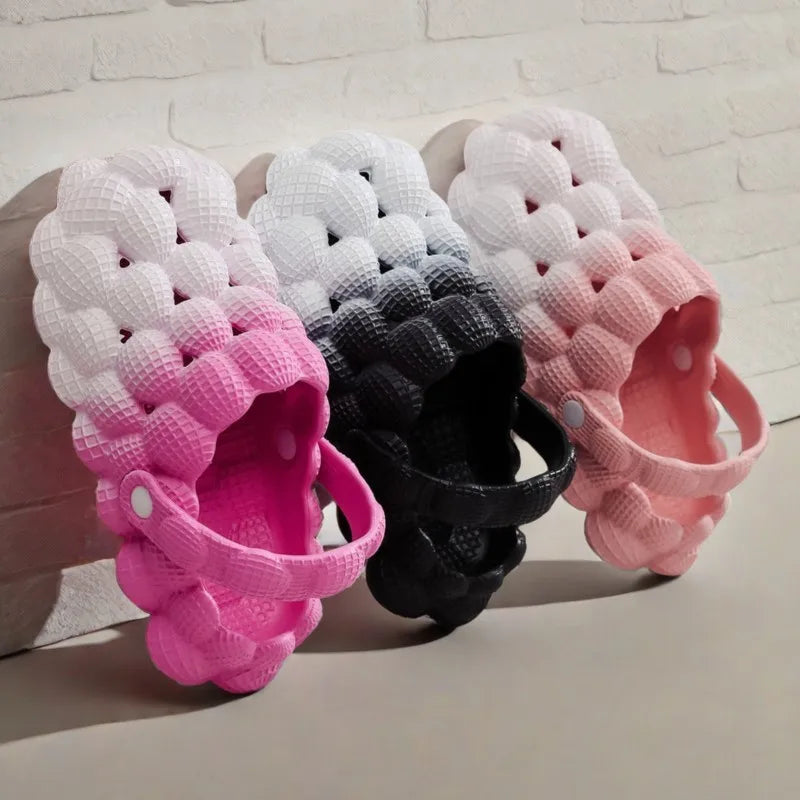 Women's Indoor Closed Toe Beach Bubble Ball Slippers