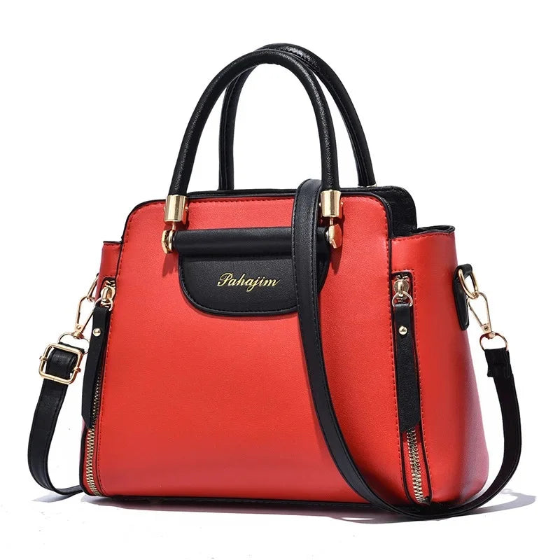 Women's Interior Pocket PU Leather Handbag