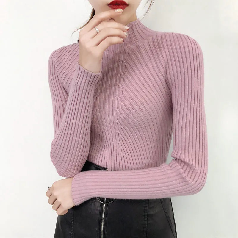 Women's Slim Kinitted Winter Turtleneck Sweater