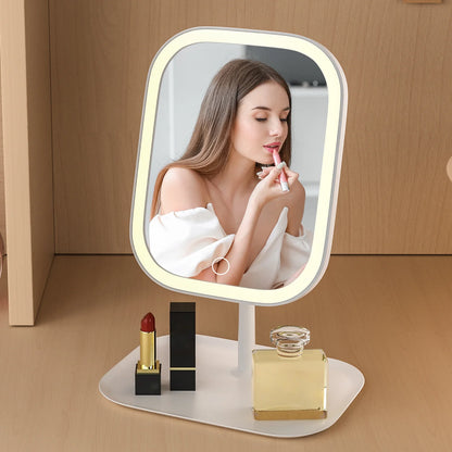 Women's LED Light Touching Bedroom Vanity Mirror