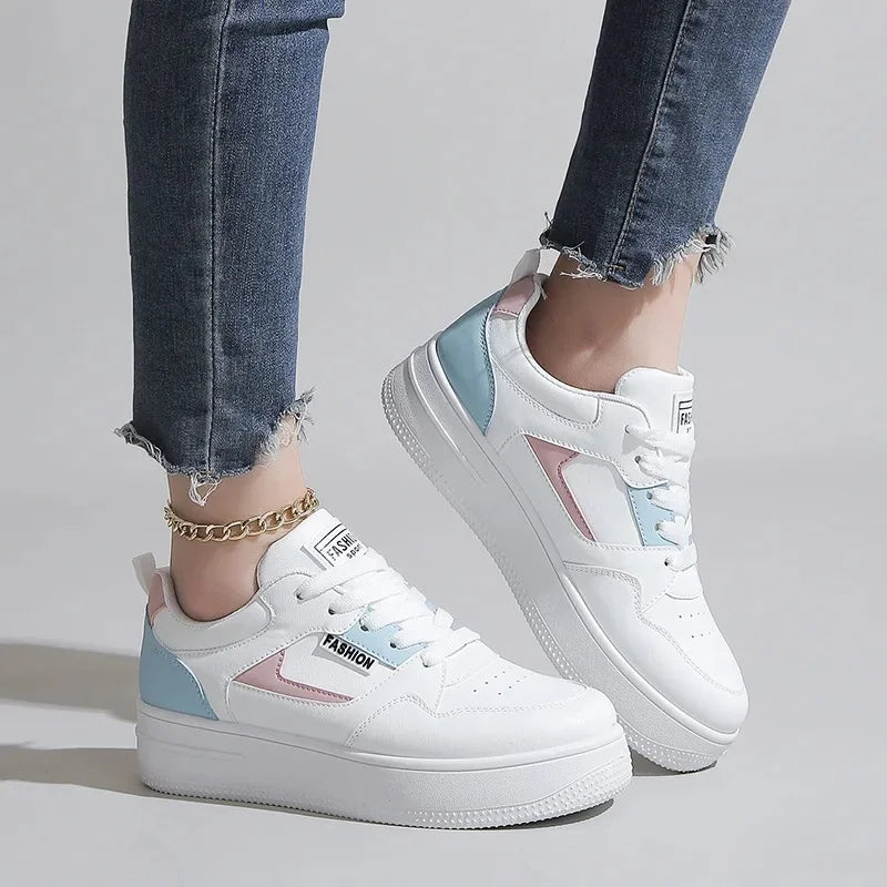 Women's Lace Up Thick Bottom Skate Shoes