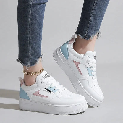 Women's Lace Up Thick Bottom Skate Shoes