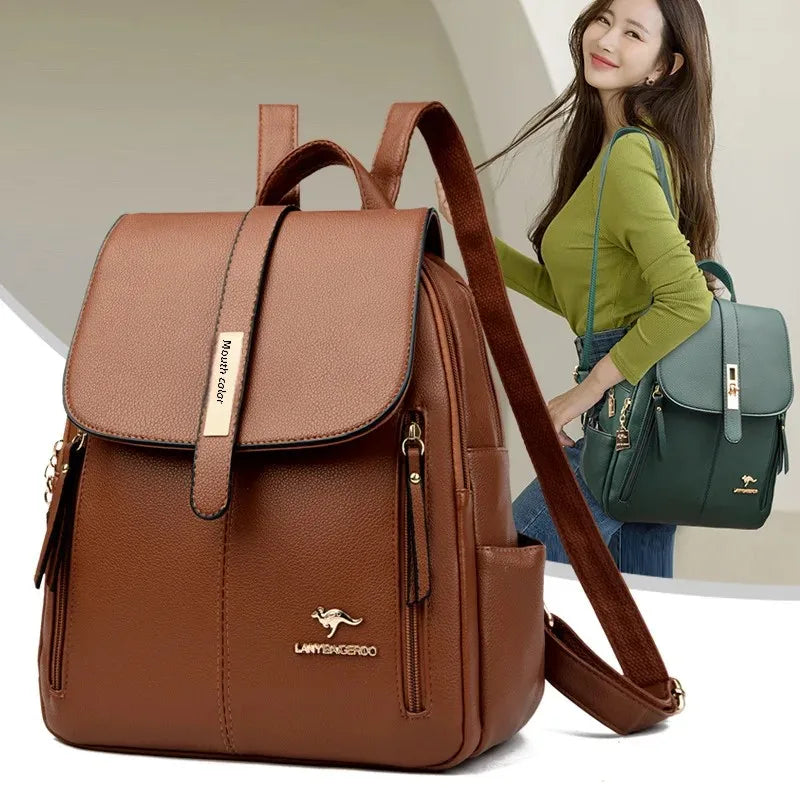 Women's Large Capacity Soft Leather Shoulder Bag