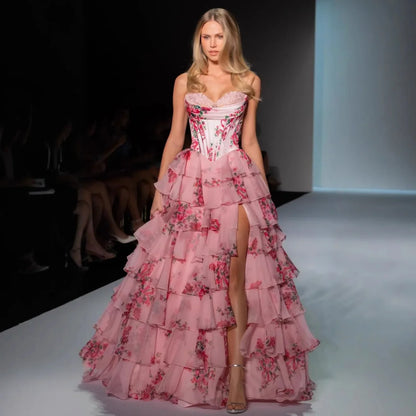 Women's Long Ankle-Length Cross-Border Print Halter Dress