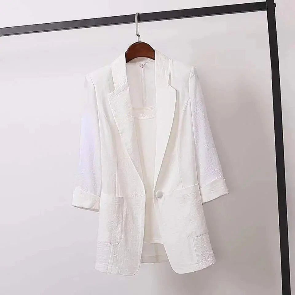 Women's Long Seleve Spring Autumn One Button Blazers