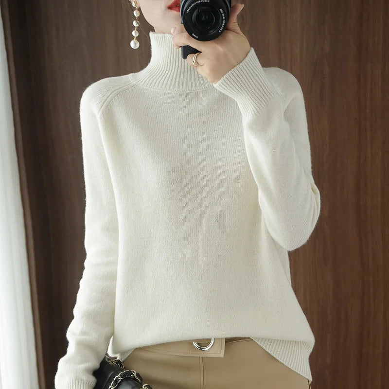 Women's Long Sleeve Cashmere Crew Neck Sweater