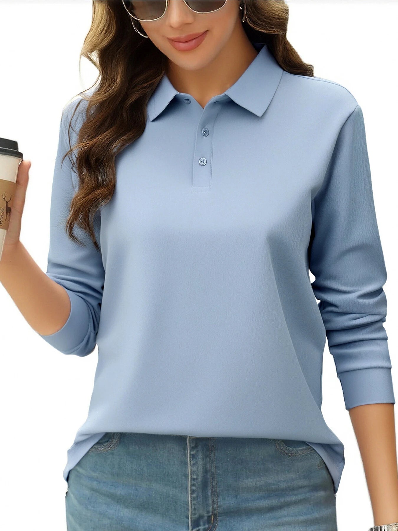 Women's Long Sleeve Polo Shirt