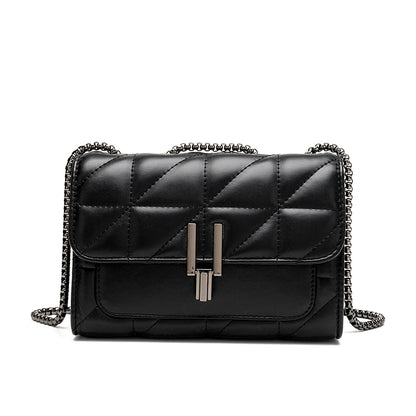 Women's Long Stripe PU Leather Criss Cross Bag