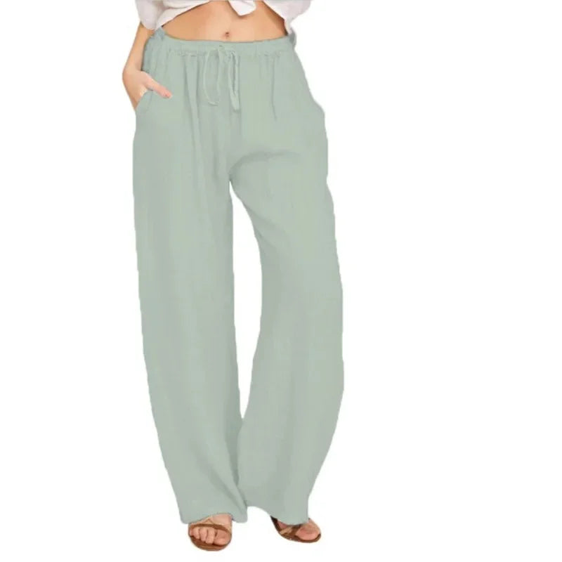 Women's Loose Cotton Linen WideLeg Pant