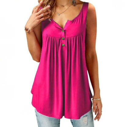 Women's Loose Sleeve Less Oversized Blouse