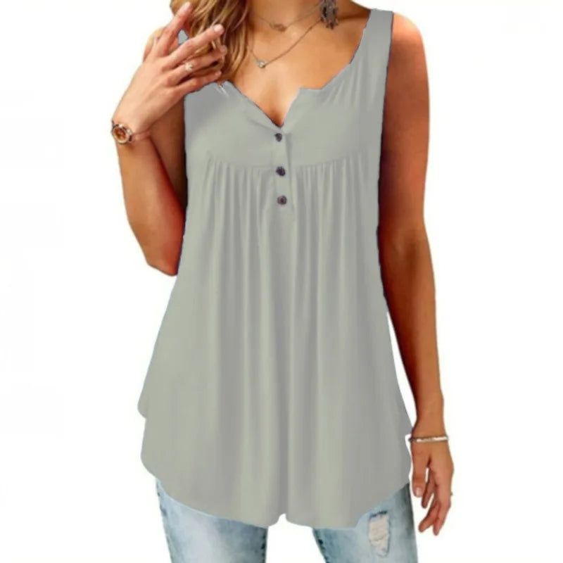 Women's Loose Sleeveless Oversized Blouse