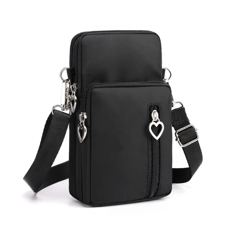 Women's Multi Layer Zipper Mini Oxford Bag
