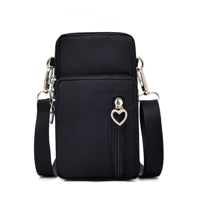 Women's Multi Layer Zipper Mini Oxford Bag