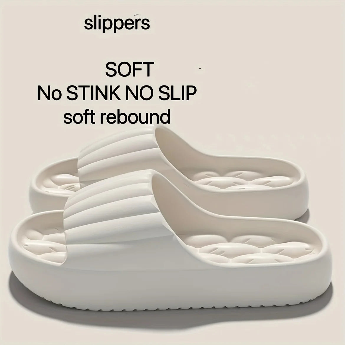 Women's Non-Slip Indoor Outdoor Round Flat Slippers