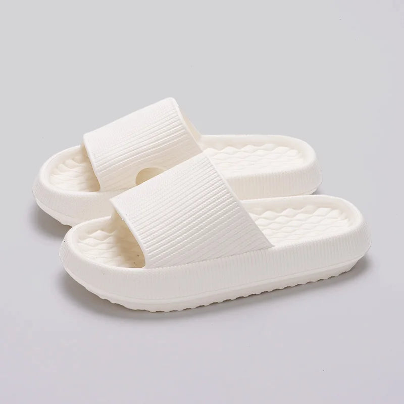 Women's Non Slip Bathroom Pillow Slide Slippers