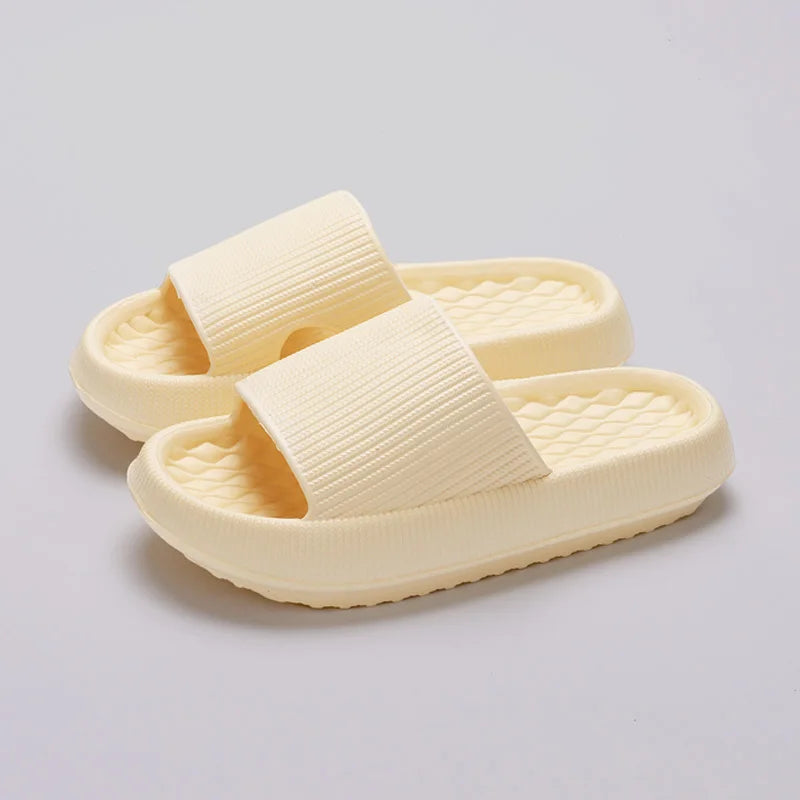 Women's Non Slip Bathroom Pillow Slide Slippers