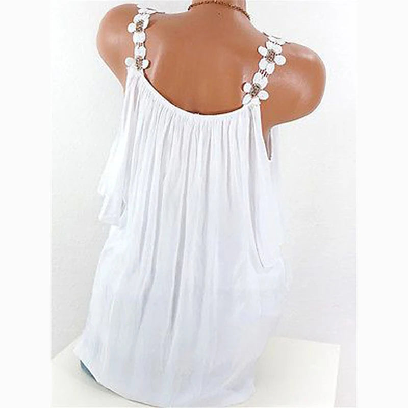 Women's Off Shoulder Pullover Flower Tops Blouse