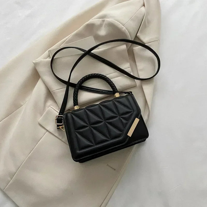 Women's PU Leather Square Small Crossbody Bag