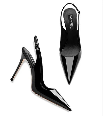 Women's Pointed Toe HighHeel Patent Leather Shoes