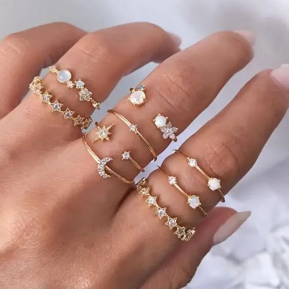 Women's Rhinestone Butterfly Rings
