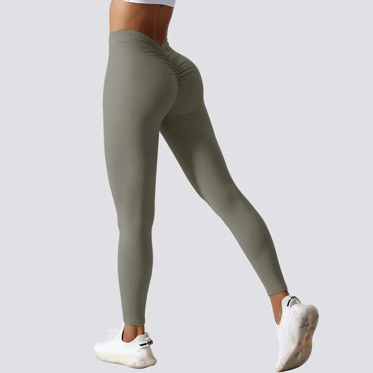 Women's Scrunch Butt V-Waist Gym Leggings