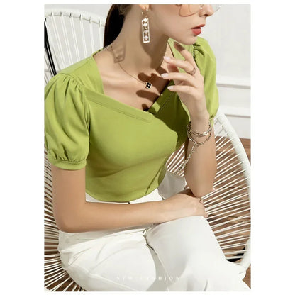 Women's Short Sleeve V Neck Cotton T Shirt