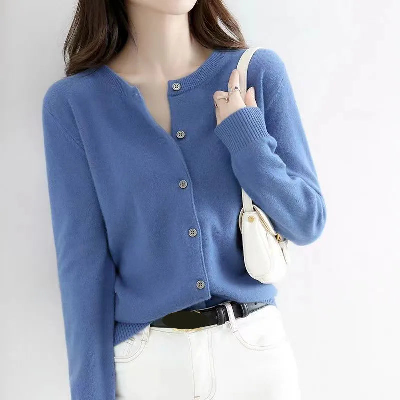 Women's Single Breasted Oversized Cardigan Sweater