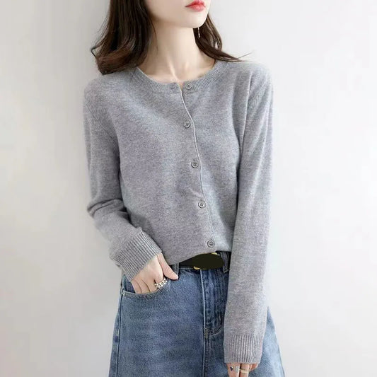 Women's Single Breasted Oversized Cardigan Sweater