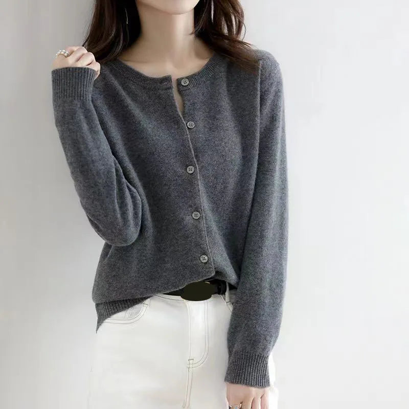 Women's Single Breasted Oversized Cardigan Sweater
