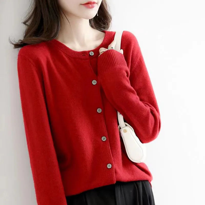 Women's Single Breasted Oversized Cardigan Sweater