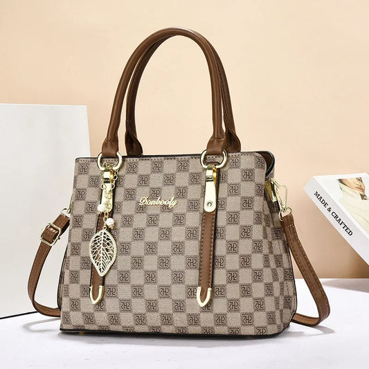 Women's Single Shoulder Square Leather Handbag