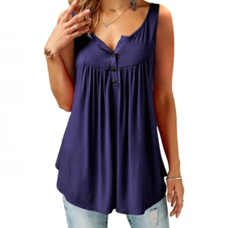Women's Loose Sleeveless Oversized Blouse