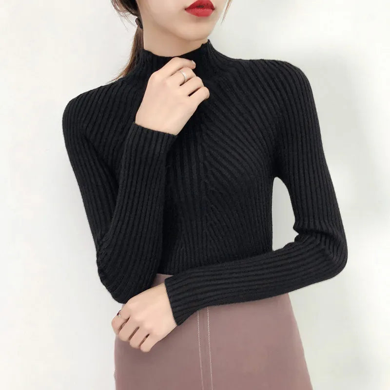 Women's Slim Kinitted Winter Turtleneck Sweater