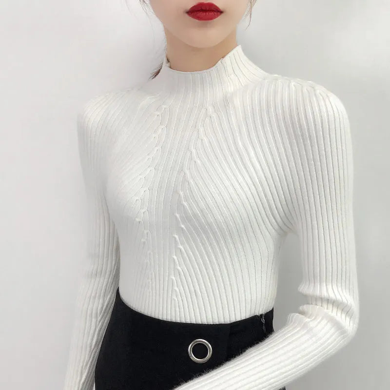 Women's Slim Kinitted Winter Turtleneck Sweater